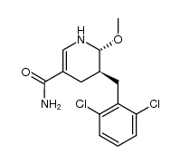 顺式-5-(2,6-二氯苄基)-6-甲氧基-1,4,5,6-四氢烟酰胺 结构式