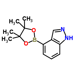 1H-吲唑-4-硼酸频哪醇酯 结构式