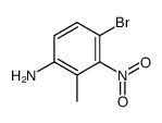 4-溴-2-甲基-3-硝基苯胺 结构式