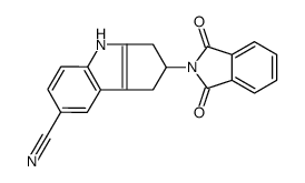 2-(1,3-二氧代异吲哚啉-2-基)-1,2,3,4-四氢环戊并[b]吲哚-7-甲腈 结构式