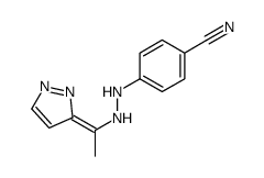 4-[(2E)-[1-(1H-吡唑-3-基)亚乙基]肼基]苯甲腈 结构式