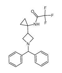 N-[1-(1-二苯甲基氮杂环丁烷-3-基)环丙基]-2,2,2-三氟乙酰胺 结构式
