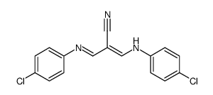 3-(4-氯苯基氨基)-2-[(4-氯苯基亚氨基)甲基]丙烯腈 结构式