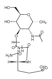 N-乙酰胞壁酰-L-丙氨酰-D-异谷氨酰胺 结构式