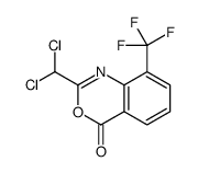 2-(二氯甲基)-8-(三氟甲基)-3,1-苯并恶嗪-4-酮 结构式