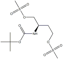 (R)-2-((叔丁氧羰基)氨基)丁烷-1,4-二甲磺酸 结构式