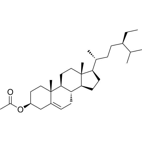 β-谷甾醇乙酸酯(含菜油甾醇乙酸酯) 结构式