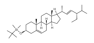 3β-叔丁基二甲基硅氧基豆甾-5,22E-二烯 结构式