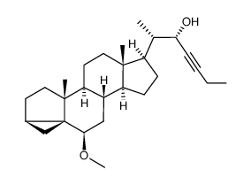 3,5-环-27-去甲胆甾-23-炔-22-醇,6-甲氧基-,(3β,5α,6β,22S)- 结构式
