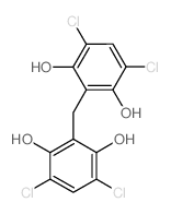 2,2'-亚甲基双[4,6-二氯-1,3-苯二酚] 结构式