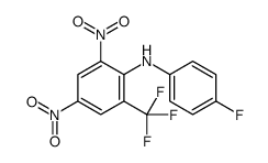 N-(4-氟苯基)-2,4-二硝基-6-(三氟甲基)苯胺 结构式
