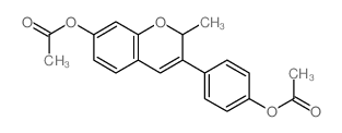 3-(4-乙酰氧基苯基)-2-甲基-2H-苯并吡喃-7-醇-7-乙酸酯 结构式