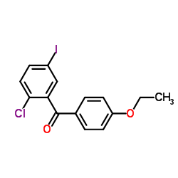 (5-碘-2-氯苯基)(4-乙氧基苯基)甲酮 结构式