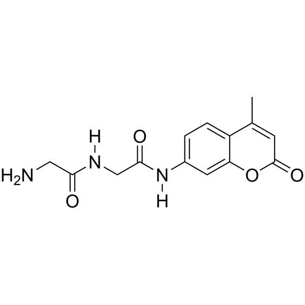 甘氨酰-N-(4-甲基-2-氧代-2H-1-苯并吡喃-7-基)甘氨酰胺 结构式