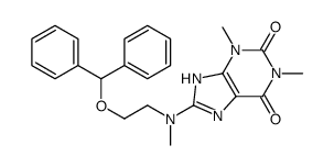 8-[2-(二苯基甲氧基)-N-甲基乙基氨基]-1,3-二甲基黄嘌呤 结构式