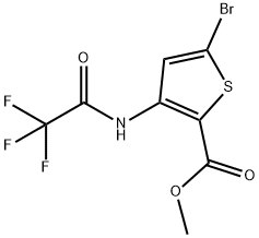 5-溴-3-(2,2,2-三氟乙酰氨基)噻吩-2-甲酸甲酯 结构式