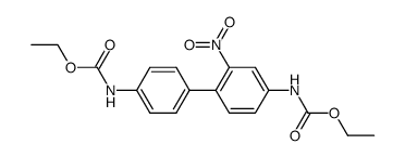2-硝基-4,4'-双(乙氧羰基氨基)联苯 结构式