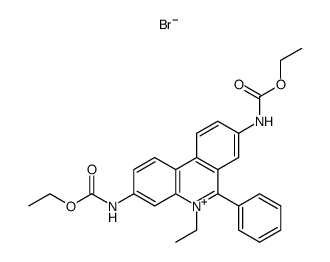 3,8-双(乙氧羰基氨基)-5-乙基-6-苯基菲啶-5-鎓溴化物 结构式