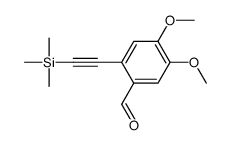 4,5-二甲氧基-2-(2-三甲基硅基乙炔基)苯甲醛 结构式