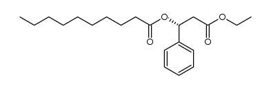 Benzenepropanoic acid, β-[(1-oxodecyl)oxy]-, ethyl ester, (βR)- 结构式