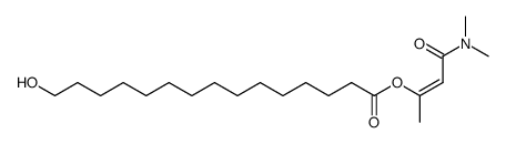 15-羟基十五烷酸 (Z)-2-二甲基氨基甲酰基-1-甲基乙烯基酯 结构式