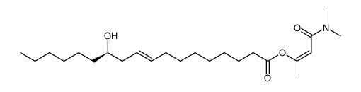 (Z)-4-(二甲氨基)-4-氧代丁-2-烯-2-基 (R,E)-12-羟基十八碳-9-烯酸酯 结构式