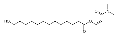 Tridecanoic acid, 13-hydroxy-, 3-(dimethylamino)-1-methyl-3-oxo-1-propenyl ester, (Z)- (9CI) 结构式