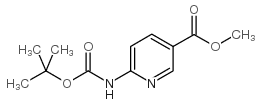 6-[(叔丁氧基羰基)氨基]烟酸甲酯 结构式