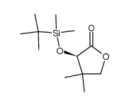 2(3H)-Furanone, 3-[[(1,1-dimethylethyl)dimethylsilyl]oxy]dihydro-4,4-dimethyl-, (3R)- 结构式