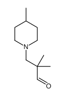 2,2-二甲基-3-(4-甲基-1-哌啶)-丙醛 结构式