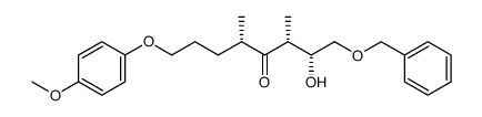 (2R,3R,5S)-3,5-二甲基-1-苄氧基-2-羟基-8-(4-甲氧基苯氧基)-4-辛酮 结构式