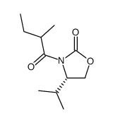 3-(2-甲基丁酰基)-4-异丙基-2-恶唑烷酮 结构式