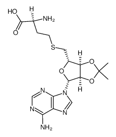 Adenosine, 5'-S-[(3S)-3-amino-3-carboxypropyl]-2',3'-O-(1-methylethylidene)-5'-thio- (9CI) 结构式
