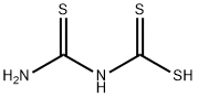 Carbamodithioic acid, (aminothioxomethyl)- (9CI) 结构式