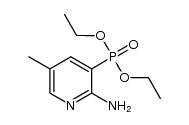 Phosphonic acid, P-(2-amino-5-methyl-3-pyridinyl)-, diethyl ester 结构式