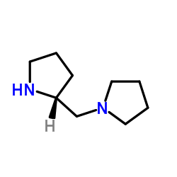 (R)-(-)-1-(2-吡咯烷基甲基)吡咯烷 结构式