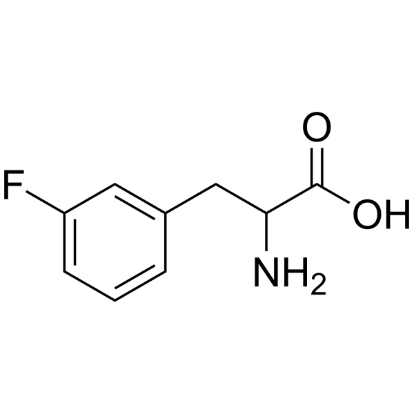 3-氟-DL-苯丙氨酸 结构式