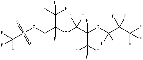 2,3,3,3-四氟-2-[1,1,2,3,3,3-六氟-2-(1,1,2,2,3,3,3-七氟丙氧基)丙氧基]丙基三氟甲磺酸酯 结构式