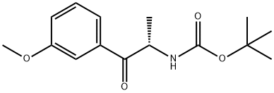 N-[(1S)-2-(3-甲氧基苯基)-1-甲基-2-氧代乙基]氨基甲酸叔丁酯 结构式