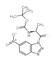 N-[(1S)-1-甲基-2-(6-硝基-1H-苯并三唑-1-基)-2-硫酮乙基]氨基甲酸叔丁酯 结构式