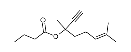 Butanoic acid, 1-ethynyl-1,5-dimethyl-4-hexen-1-yl ester 结构式