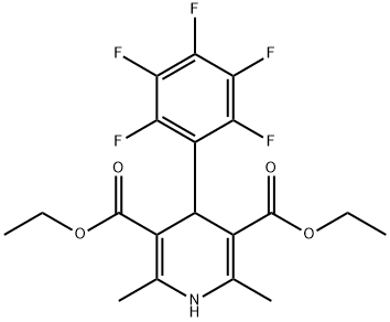 1,4-二氢-2,6-二甲基-4-(五氟苯基)-3,5-吡啶二羧酸二乙酯 结构式