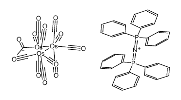 三苯基(P,P,P-三苯基膦亚胺基-N)-(T-4)-磷(1+) 乙酰十一羰基三锇酸根(1-) 三角型 结构式