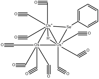 三锇十羰基-μ-氢-μ-(苯硒基)三角簇合物 结构式