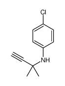 4-氯-N-(1,1-二甲基-2-丙炔基)苯胺 结构式
