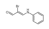 2-溴-3-(苯氨基)丙烯醛 结构式