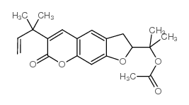 芸香呋喃香豆醇乙酸酯 结构式