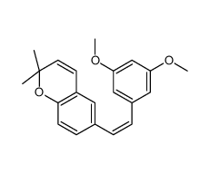 6-[(E)-2-(3,5-二甲氧基苯基)乙烯基]-2,2-二甲基色烯 结构式