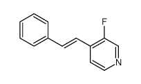 3-氟-4-苯乙烯基吡啶 结构式