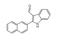 2-(2-萘基)-1H-吲哚-3-甲醛 结构式